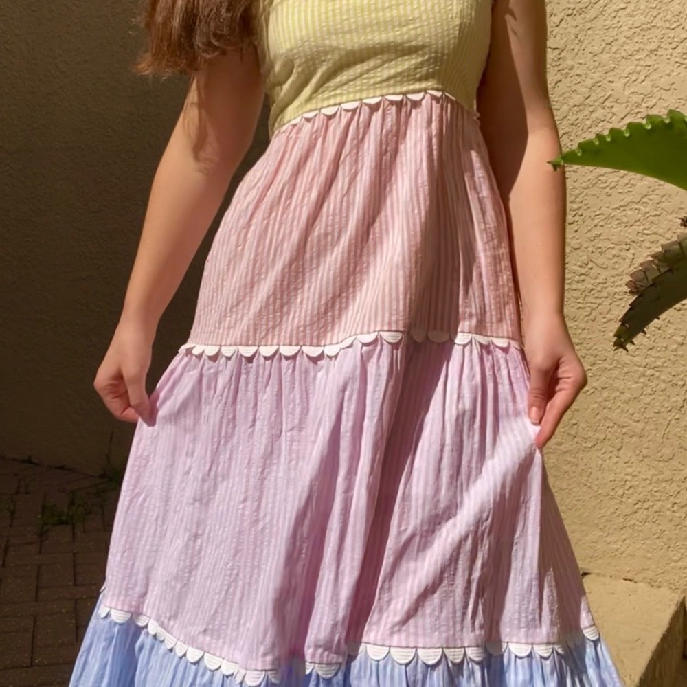 Pastel Colorblock Maxi Dress - Picture 3 of 6